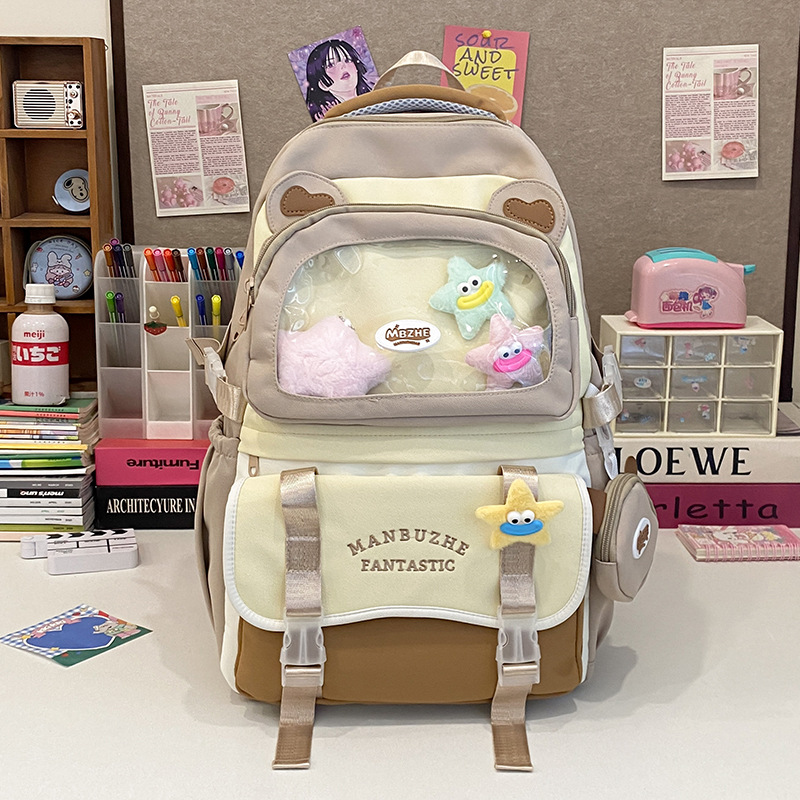 Girls' schoolbags, primary school students' backpacks, junior high school students' backpacks, high school and college students' lightweight spring outing backpacks Application Scenario