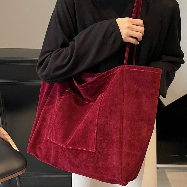 Casual Instagram laid-back sail bag, women's single-shoulder bag, large bag, versatile hand-held large-capacity shopping bag for artistic students full figure