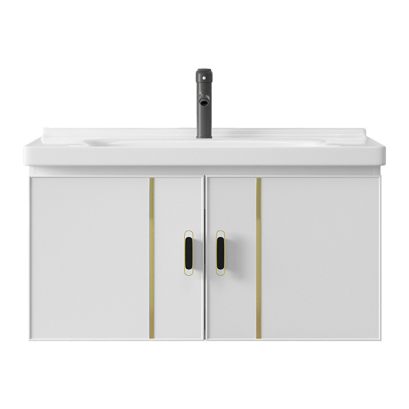 Bathroom washbasin cabinet combination, wall-mounted washbasin, small-sized balcony integrated ceramic washbasin, sink and surface basin Item Picture