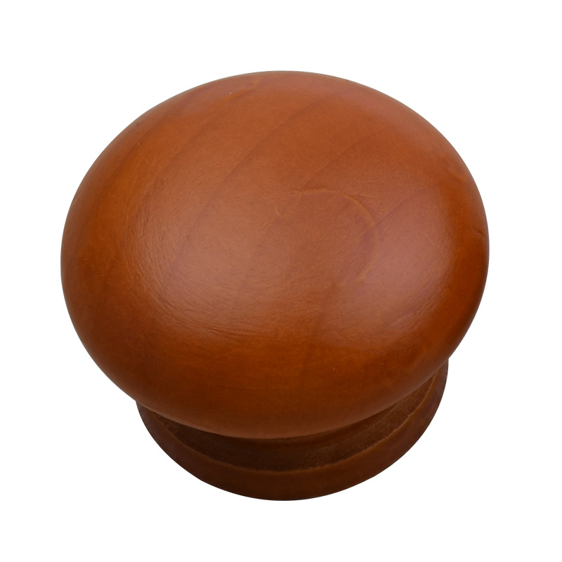 Drawer wardrobe handle, small handle, solid wood cabinet handle, cabinet door, round cabinet, single hole, wood, mushroom Item Picture