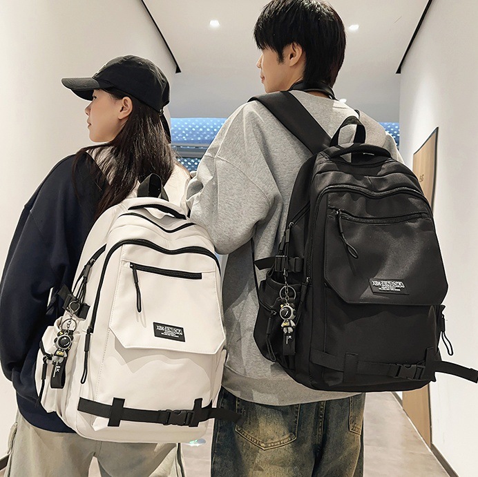 New trendy brand backpacks for men, large-capacity outdoor lightweight travel backpacks, versatile schoolbags for junior high school, senior high school and college students, and for women full figure