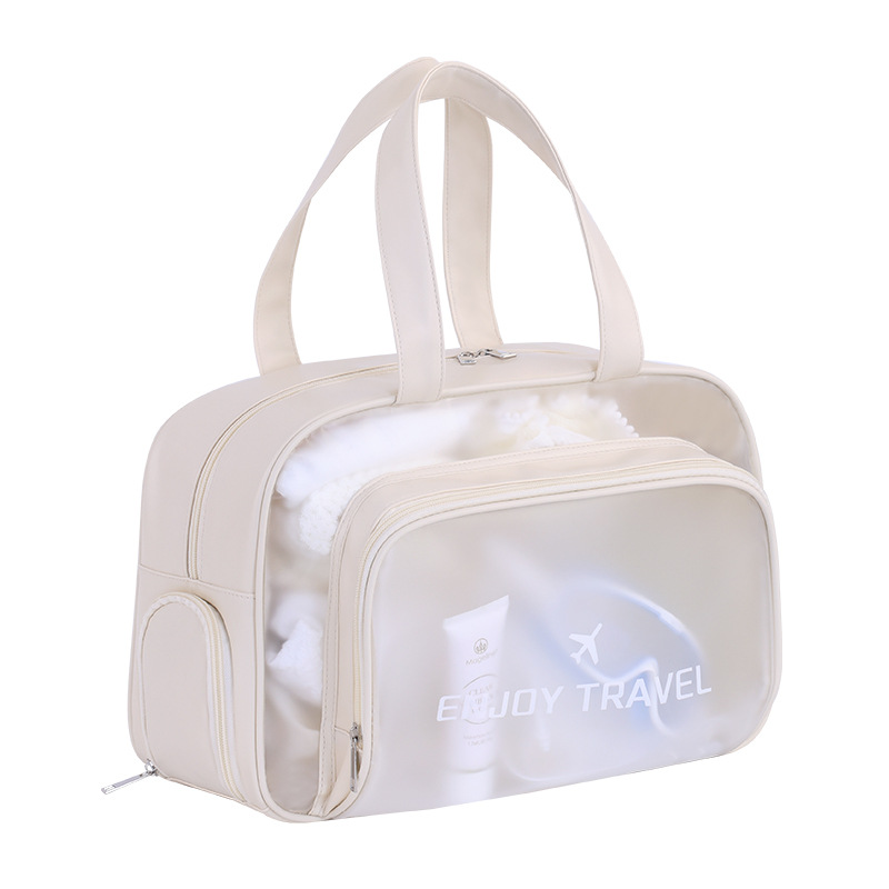 Best-selling dry and wet separation double-layer makeup bag, sports and fitness swimming bag, travel portable toiletries and cosmetics storage bag Item Picture
