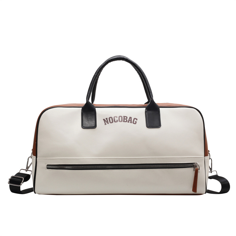 New large-capacity luggage bag for short business trips, fashionable color-blocking travel bag, simple hand-held shoulder bag for clothing storage Item Picture