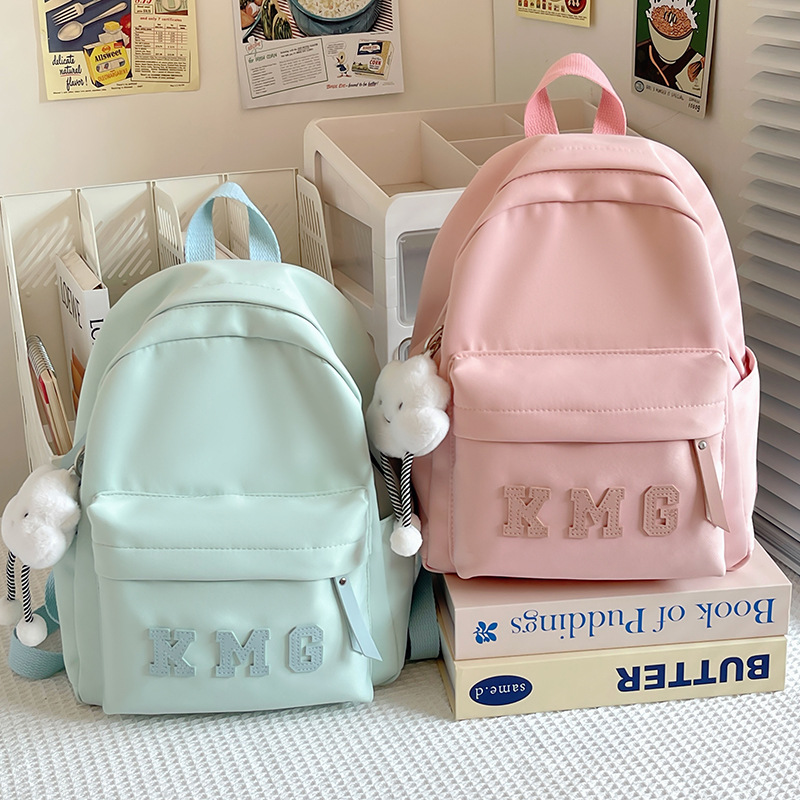 Cross-border backpacking girl's spring outing backpack, simple and casual travel bag, primary school student study tour small schoolbag Specification drawing
