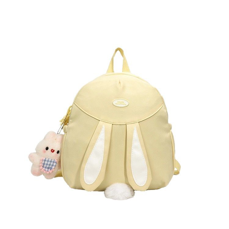 Cute backpacks for middle school students, casual travel, girls, light snacks, small backpacks, rabbit-eared small schoolbags Item Picture