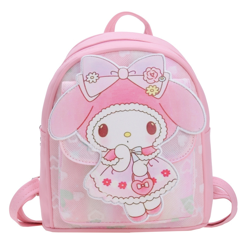 The new children's schoolbag for the kindergarten is stylish and sweet. It features a Japanese-style Kuromi Meletti cartoon children's backpack Application Scenario