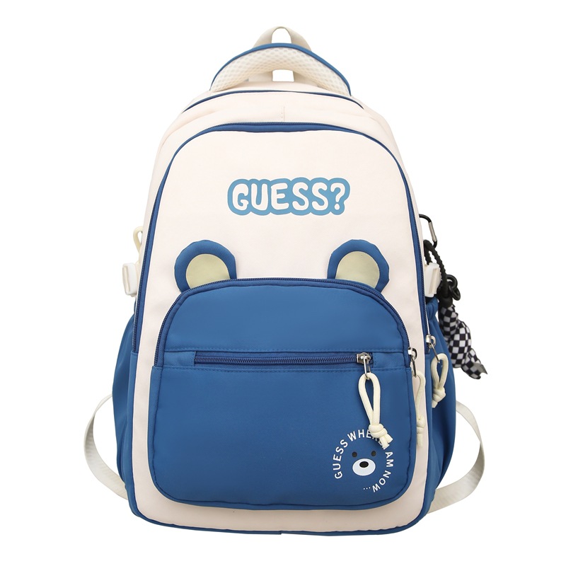 A cute schoolbag for junior high school students, a new Korean version of Instagram with contrasting colors, and a high-appearancy-level backpack for primary school students from grades three to six Item Picture
