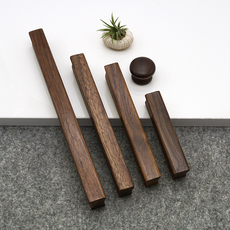Modern and simple wooden drawers, cabinets, European-style wardrobes, wooden handles, solid wood handles, country style details Picture