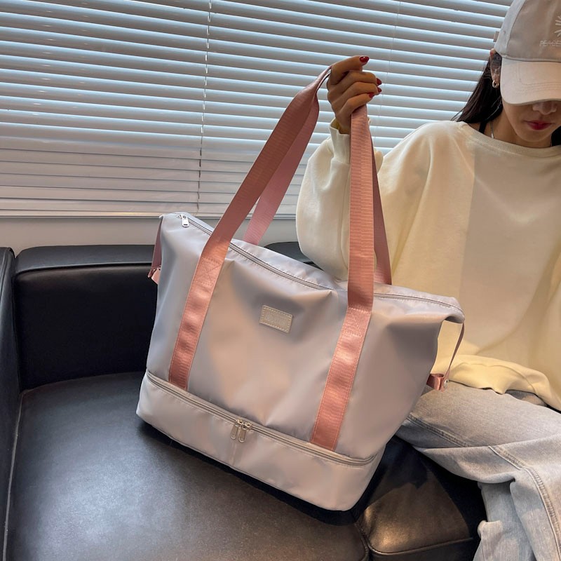 New travel bag, short-distance light handbag, stretchable suitcase, student large-capacity luggage bag, storage fitness bag details Picture