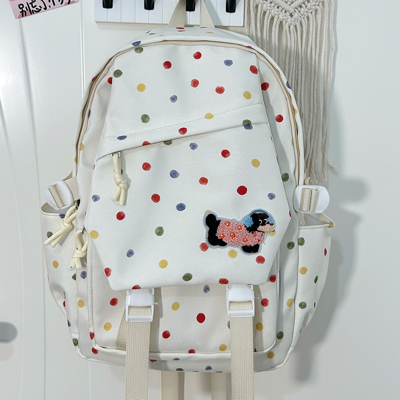 High capacity, high appearance level, niche Instagram backpack for junior high school girls, lightweight backpacks for female middle school students and high school students Specification drawing