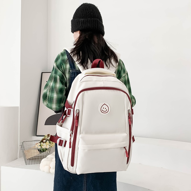 Ins-style student schoolbags, large-capacity lightweight backpacks for girls in junior and senior high school, and laptop bags for college students full figure