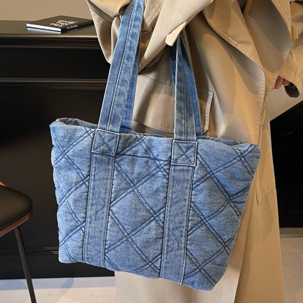 New casual and lightweight tote bag, large-capacity single-shoulder bag, handbag, commuter bag, mommy bag, versatile and trendy bag Specification drawing
