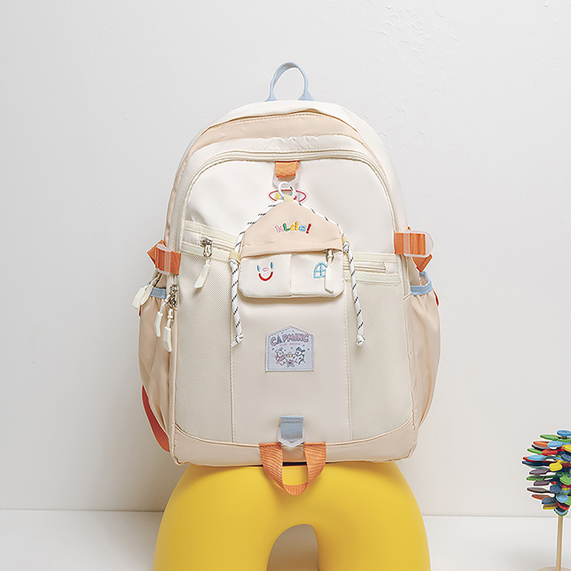 Cute house schoolbag for girls, Instagram backpack, lightweight and large-capacity backpack for junior high school, senior high school and college students, for traveling details Picture