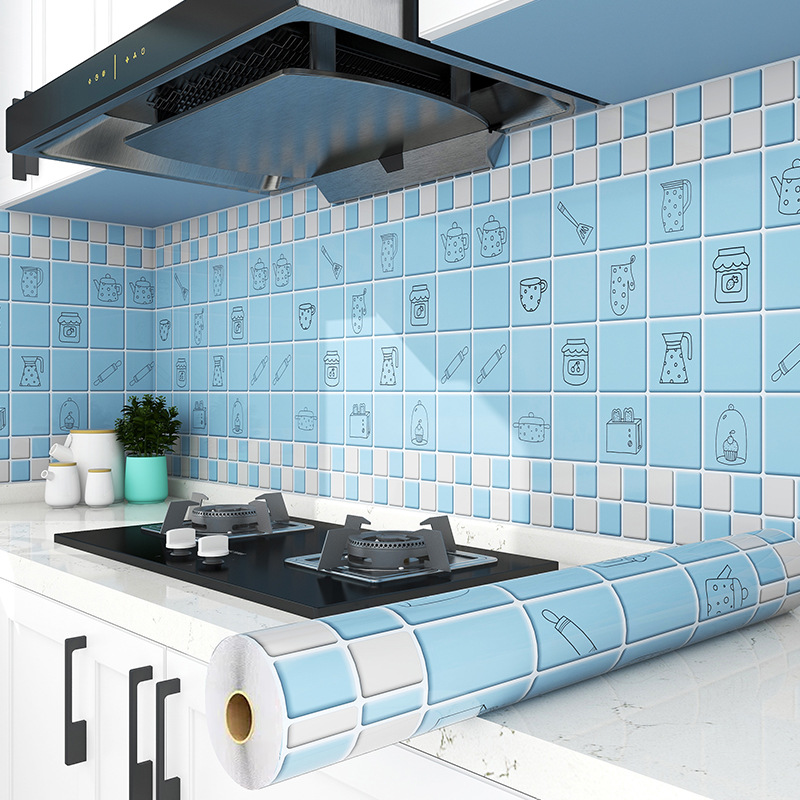 Kitchen oil-proof stickers, cabinets, high-temperature resistant wall stickers, fireproof, waterproof and moisture-proof tiles, countertops, self-adhesive stoves, range hoods full figure