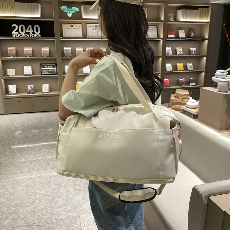 Stylish travel bag, Korean-style lightweight large-capacity handbag, simple short-distance travel luggage bag, sports and fitness bag Specification drawing