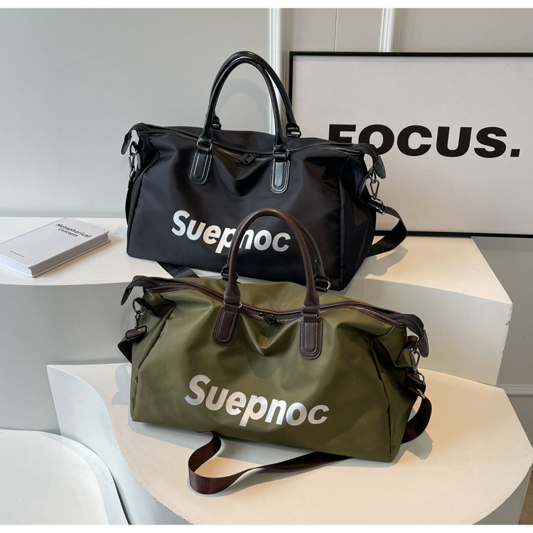 Wholesale of cross-border travel bags for women, simple Korean-style crossbody large packaging clothes, luggage bags, and large-capacity sports and fitness bags full figure
