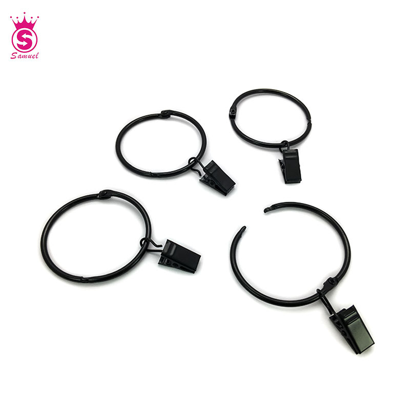 Open ring curtain accessory, curtain hook, no need to drill holes, 50MM inner diameter clip ring curtain clip details Picture