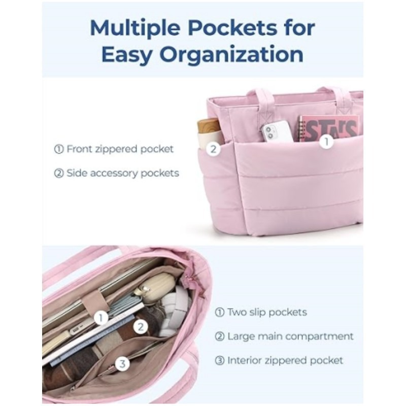 This is a lightweight and fluffy women's handbag in stock. It is suitable for travel and work on the beach, in the gym and in stores details Picture