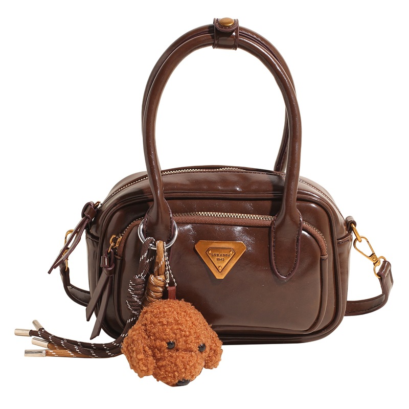 Autumn and winter retro small bag for women, 2024 new style, fashionable and versatile crossbody bag, high-end hand-held Boston bag Item Picture