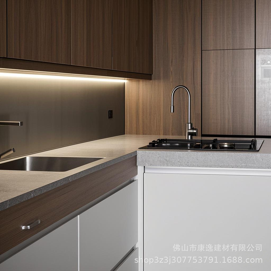 Acrylic artificial stone, quartz stone patterned plate kitchen countertop manufacturer wholesale, foreign trade processing Application Scenario