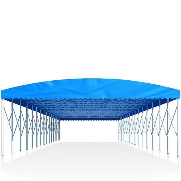 Outdoor retractable canopy, rainproof sunshade, movable canopy, large warehouse storage, mobile retractable canopy, folding waterproof canopy Item Picture
