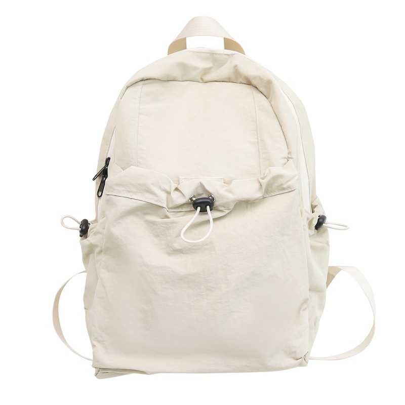 Cross-border fulfillment backpack, solid-color schoolbag for junior high school and college students, male and female outdoor sports, hiking, mountain climbing and leisure back Item Picture