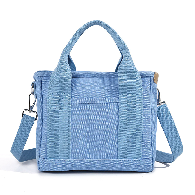 Solid-color canvas trendy and individualistic daily commuting small bag, eye-catching simple women's bag, single-shoulder bag, crossbody handbag Item Picture