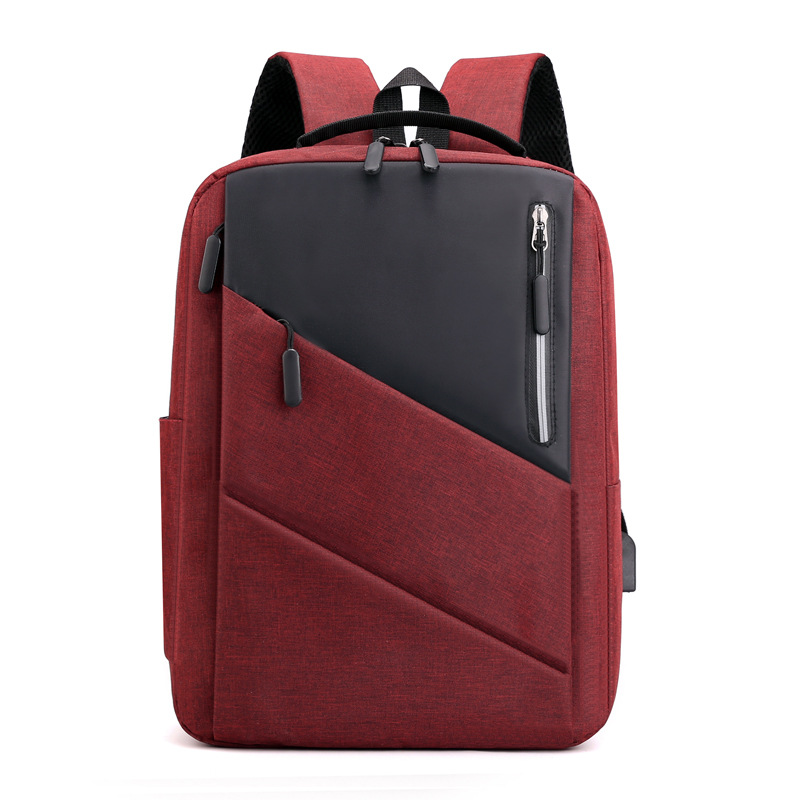 New USB charging laptop bag, large-capacity, lightweight and simple men's and women's backpack, business trip backpack Item Picture