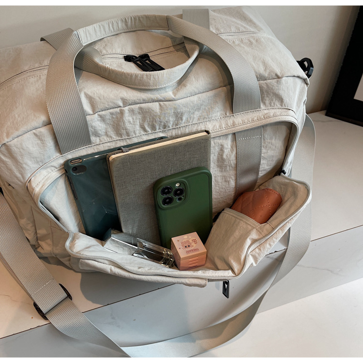 Summer 2025 expandable large-capacity business travel storage bag, hand-held waterproof short-distance travel single-shoulder handbag details Picture