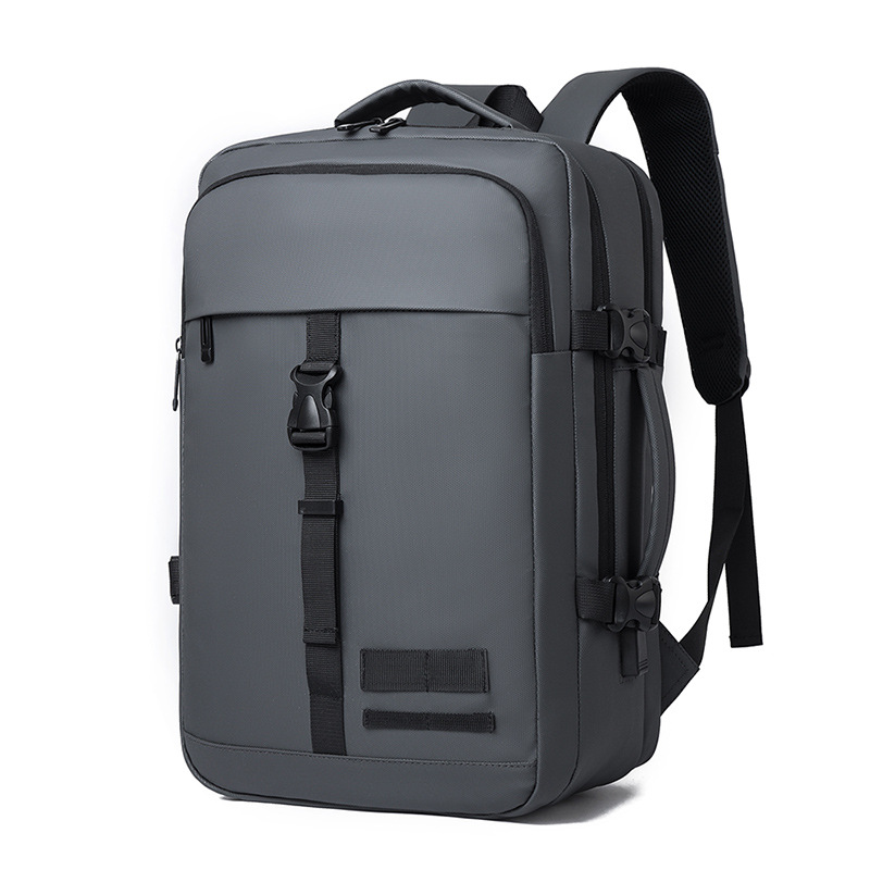 Cross-border casual adult backpack, men's multi-compartment business computer bag, high-end and large-capacity student schoolbag Item Picture