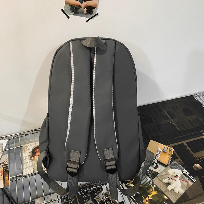 Japanese-style InS-style campus casual solid-color schoolbag, simple and versatile lightweight backpack for girls, high school and college students' backpacks Specification drawing