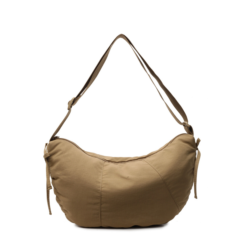 A new cross-border summer fashion casual commuting crossbody single-shoulder bag with a simple and elegant ladies' pleated large capacity dumpling bag Item Picture