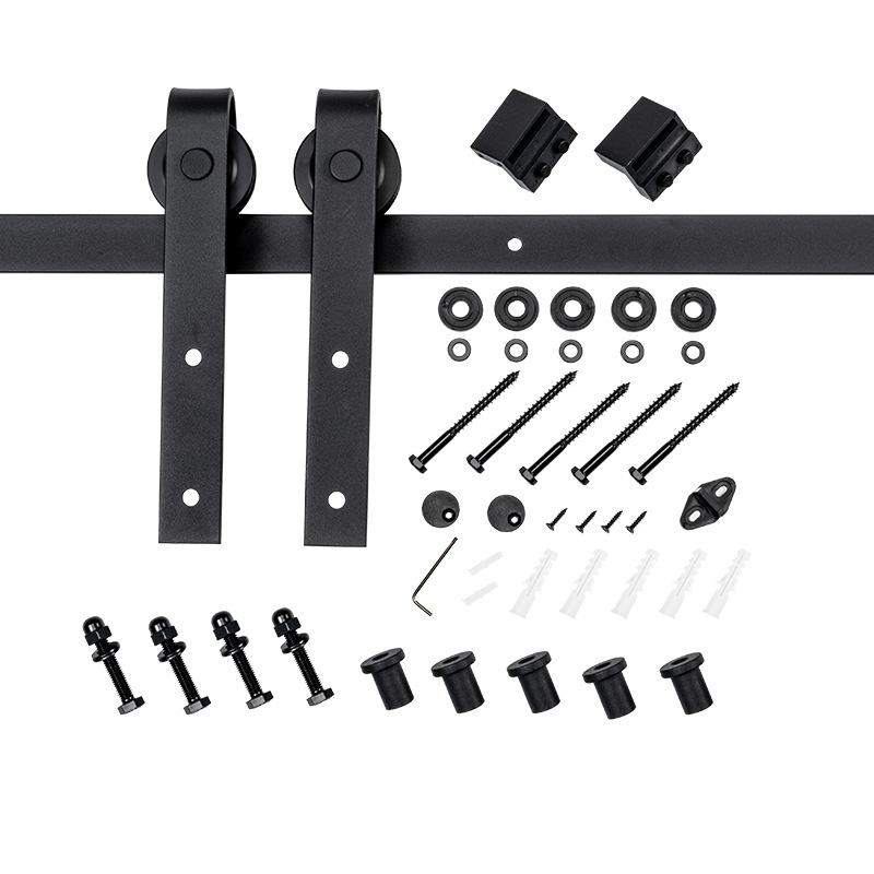Cross-border J-type barn door guide rail, American-style barn sliding door hanging rail, sliding door guide rail, door slide rail, slide track Item Picture