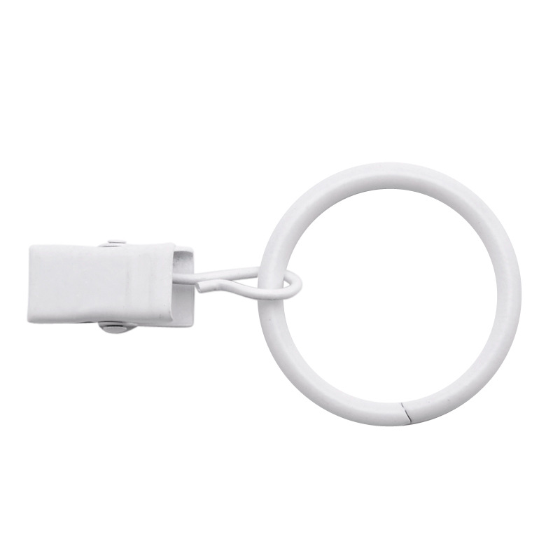 Cross-border sales of painted white curtain ring clips, indoor curtain hanging rings for home use, and multi-sized hanging curtain buckles Specification drawing
