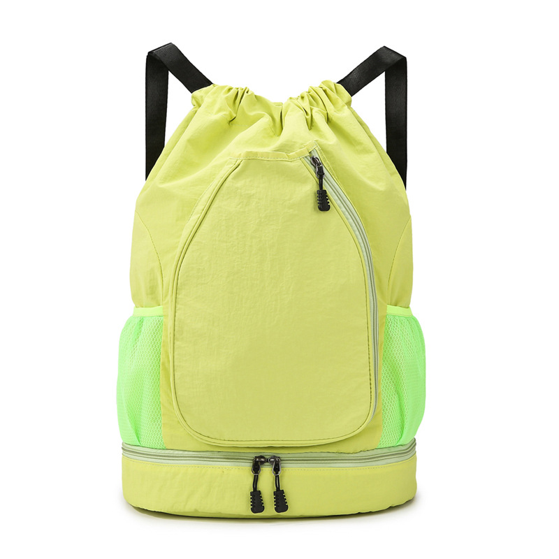 Drawstring pocket badminton backpack, large-capacity sports water-resistant storage bag, multi-functional drawstring hand-held tennis bag Item Picture