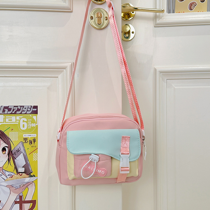 Japanese-style cute little backpack, fashionable and versatile on Instagram, student's fresh and cute candy-colored nylon crossbody bag for travel details Picture