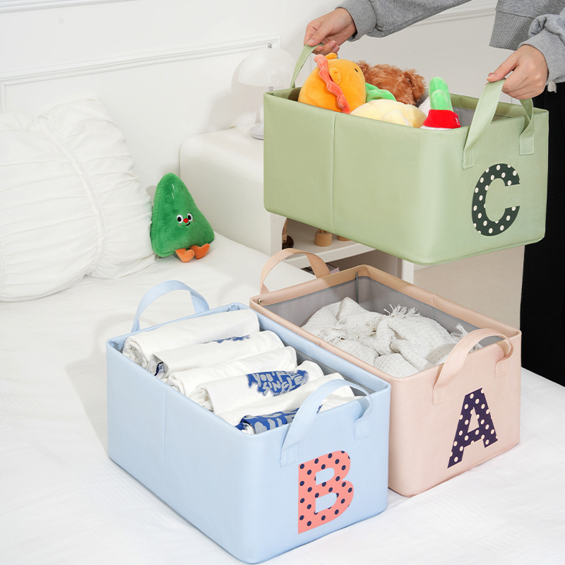 New ABC storage baskets are great for home storage, dormitory book storage boxes, toy storage boxes, and clothing storage boxes details Picture