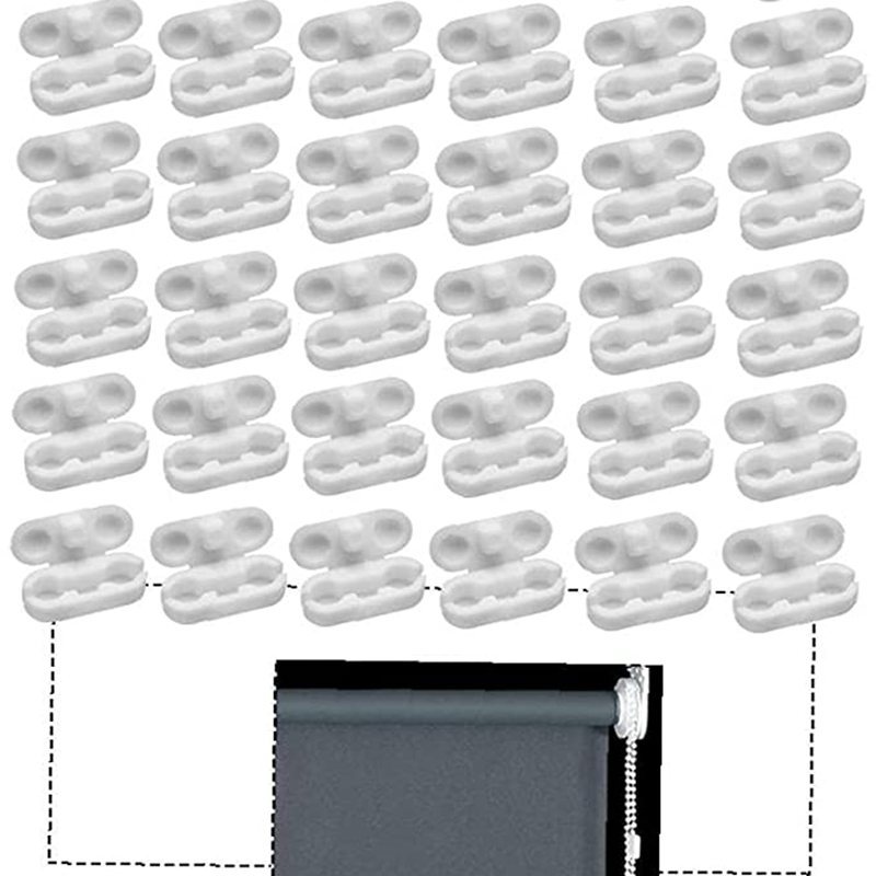 Cross-border supply of 50 white bead buckle sets of 17*7MM roller blinds, blinds, bead chain connection buckles and curtain accessories Specification drawing