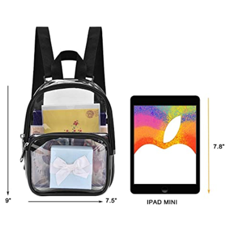 New cross-border PVC transparent schoolbag, outdoor sports sealed storage transparent bag, waterproof mini travel storage bag Application Scenario