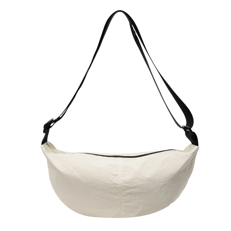 2025 New fashionable solid-color workwear bag, crossbody bag, dumpling bag, large-capacity casual single-shoulder bag and backpack for college students Item Picture