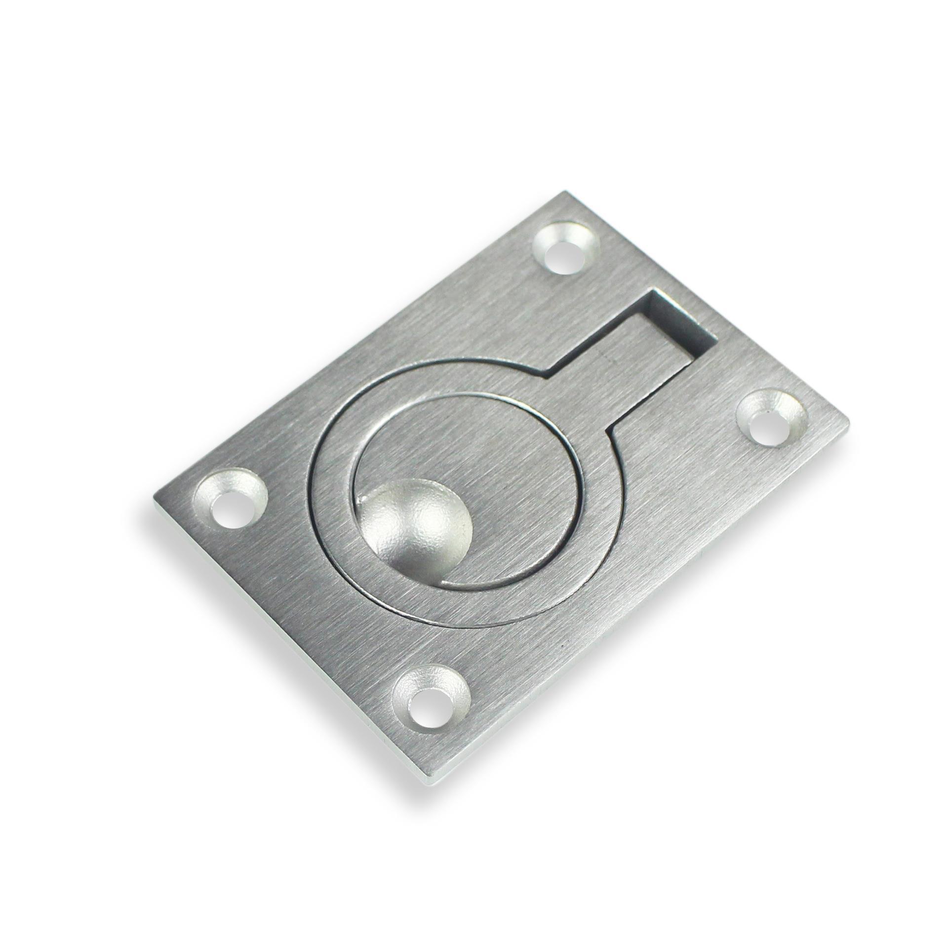 Precision cast 304 stainless steel yacht hardware square pull ring, Marine floor buckle, deck cover buckle, cabin lid handle full figure
