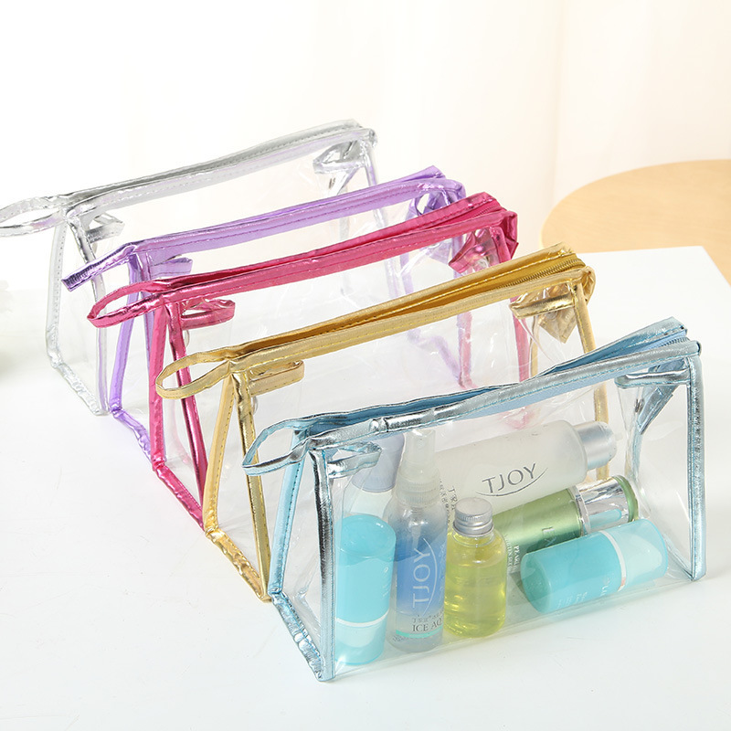 New transparent and fashionable hand-held cosmetic bags, women's travel and business trip storage bags, toiletries bags, briefcases, factory direct sales full figure