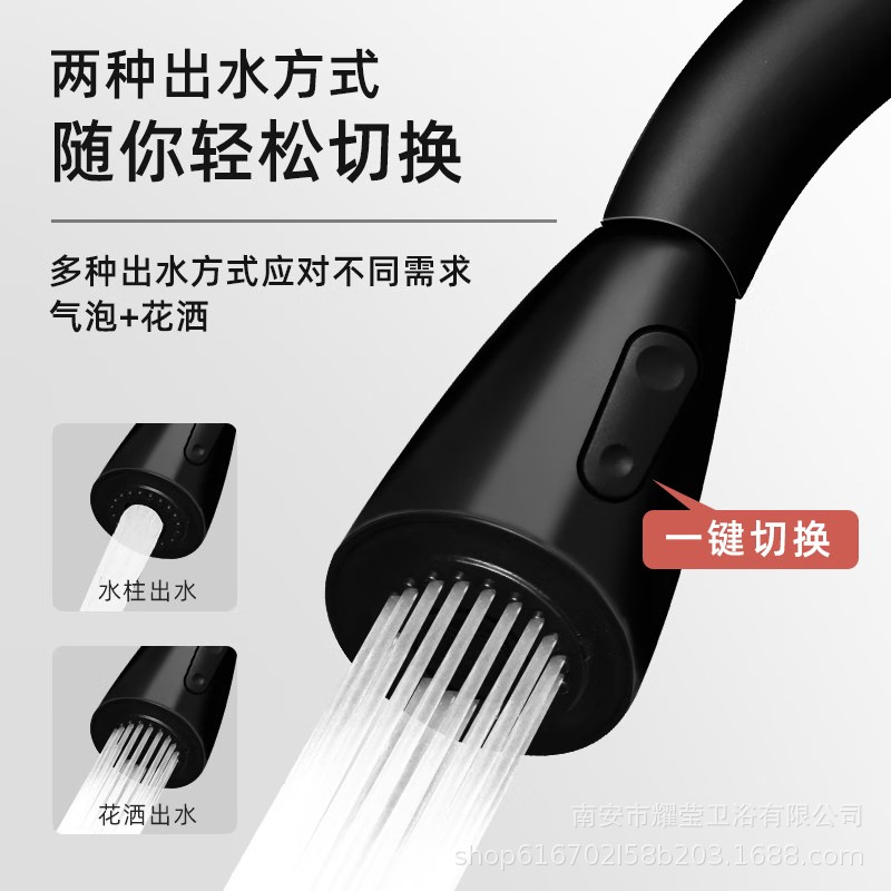 Pull-out kitchen faucet, stainless steel cold and hot sink faucet, telescopic and rotating anti-splash sink faucet Application Scenario