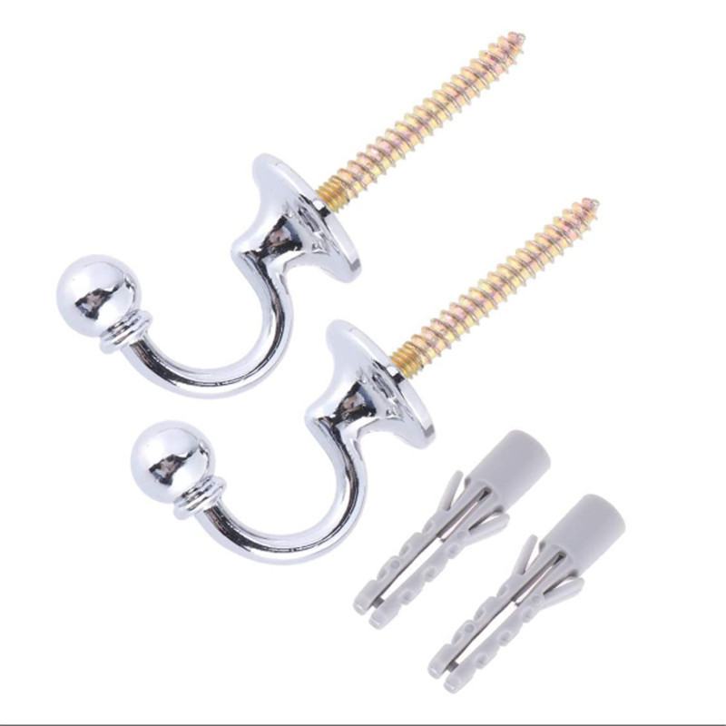 A cross-border metal wall arc-shaped hook, aluminum alloy curtain accessory, decorative wall hook, curtain hook full figure