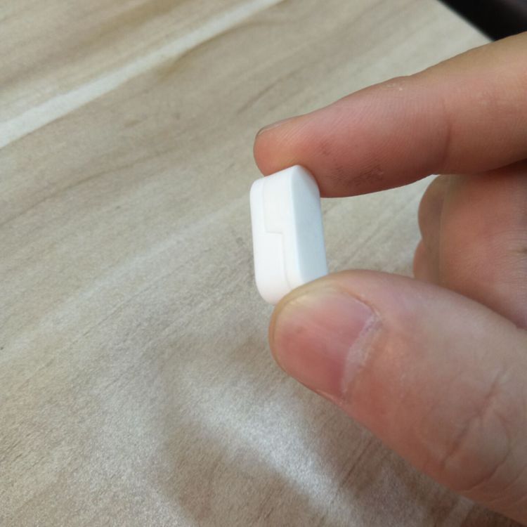 Cross-border retail white split bead buckle 4.5*6 POM pull bead connector vertical curtain accessory pull bead buckle Specification drawing