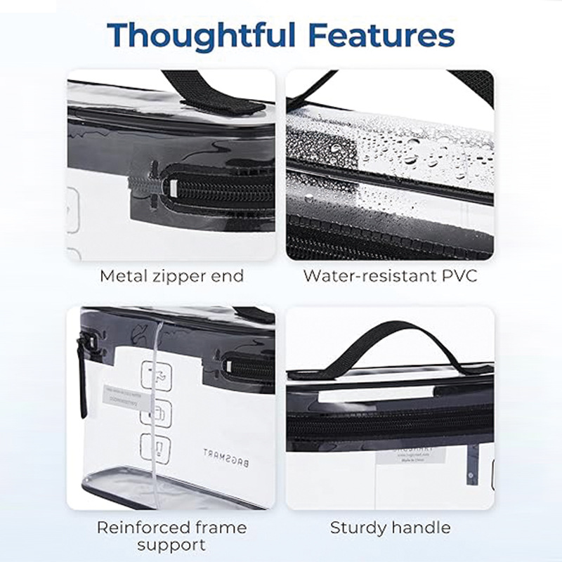 Cross-border makeup bag, simple thickened waterproof toiletry bag, large-capacity travel storage makeup bag, hand-held storage bag Specification drawing