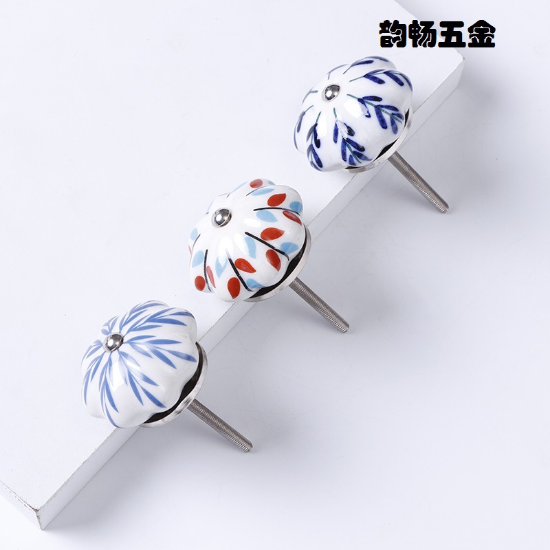 Yunchang ceramic handles, cabinet pulls, decorative pumpkin handles, home decoration and renovation, simple furniture, interior decoration Application Scenario