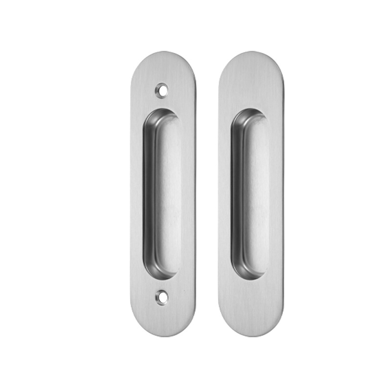 Stainless steel double-handle sliding doors with concealed door handles, sliding doors with embedded concealed handles, and wooden doors with embedded concealed handles Item Picture