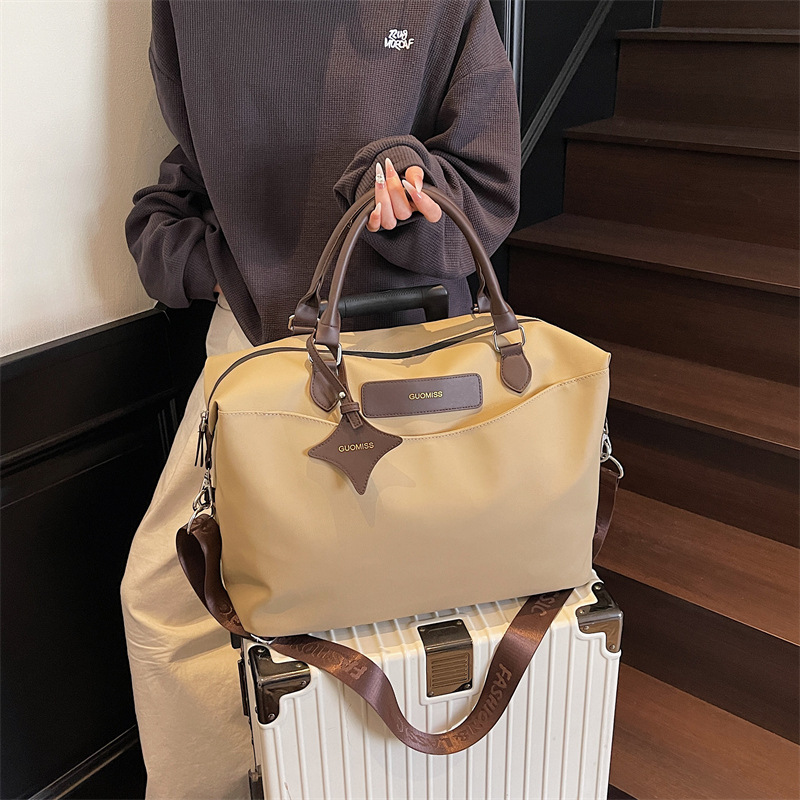 Cross-border simple, large-capacity, stretchable travel bag, short business trip carry-on bag, travel storage and fitness bag full figure