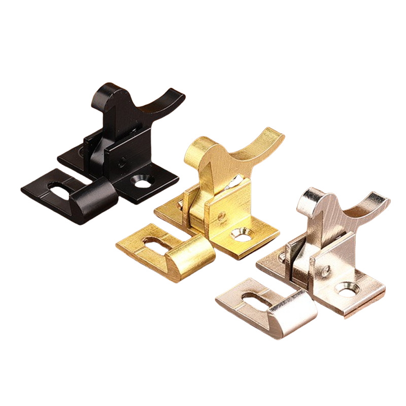 Chinese-style bird door lock, indoor bedroom, household door, pure copper door lock bolt, two-piece brass silent wooden door lock buckle details Picture